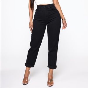 Fashion nova Got It From My Mama Jeans - Black